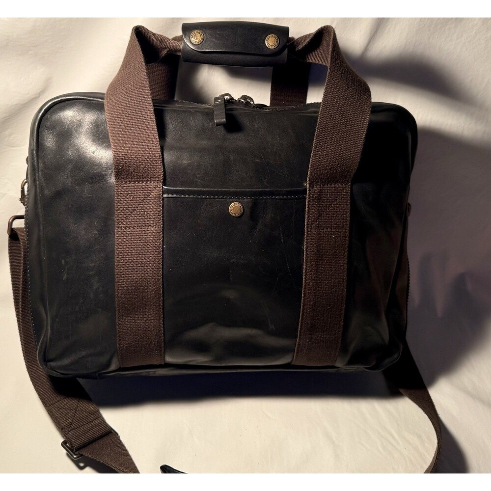 Filson Dawson W & C Leather Briefcase Black #20116429 1st Quality Original Strap